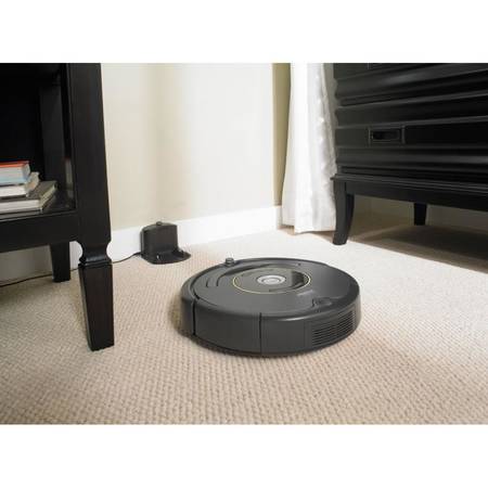 Robot de aspirare iRobot Roomba 651, 1 l, Filtru AeroVac din microfibre, Programare curatare, Perete virtual, Baterie X-Life, Negru/Argintiu