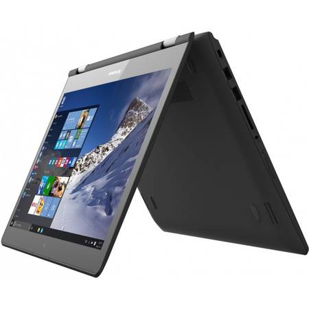 Laptop Lenovo Yoga 500, 15.6" FHD IPS Touch, Intel Core i5-5200U 2.2GHz Broadwell, 8GB, 256GB SSD, GeForce 920M 2GB, Win 10 Home, Black, Backlit