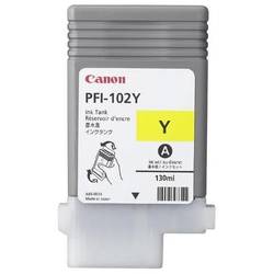 Canon Dye Ink Tank PFI-102 Yellow, For LP17, LP24, iPF500, iPF6X0, iPF7X0, 130ml