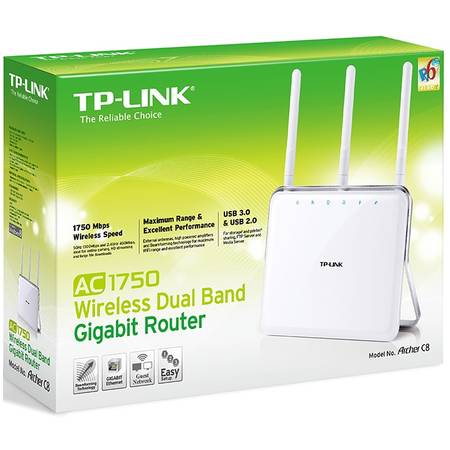 Router Wireless Gigabit Archer C8, dual-band AC1750