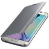 Husa Samsung Clear View EF-ZG925BS Silver pentru G925 Galaxy S6 Edge