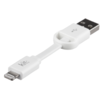Kit Cablu de date IP5USBKEYWH White, Lightning, cu prindere la chei pentru iPhone, iPad, iPod
