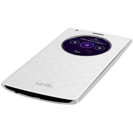 Husa Capac "Quick Circle Case" cu NFC si Wireless Charging (Qi) Alb pentru LG G4