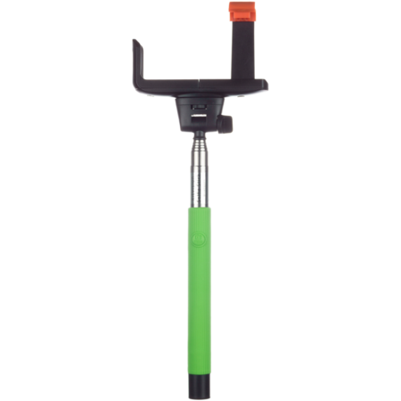 Selfie Stick extensibil cu control actionare shutter pe bluetooth si suport de telefon, Verde