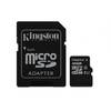 Micro Secure Digital Card Kingston, 16GB, SDC10G2/16GB, Clasa 10, R/W 45/10 MB/s, cu adaptor SD