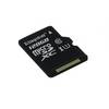 Micro Secure Digital Card Kingston, 128GB, SDC10G2/128GBSP, Clasa 10, R/W 45/10 MB/s, fara adaptor adaptor SD