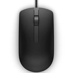Mouse Dell MS116 2 Butoane, cu fir, 1000 dpi, interfata USB, culoare neagra