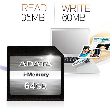 Card SD A-Data, I-Memory, 64 GB, SDXC, 95,60Mbs, negru