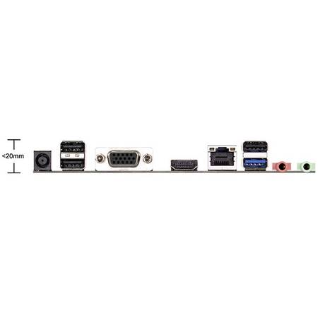 Placa de baza ASRock Q1900TM-ITX, J1900 (2 GHz), Dual, DDR3L-1333, SATA2, HDMI, D-Sub, mITX