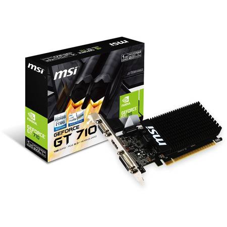 Placa video MSI GeForce GT 710, 1GB DDR3 (64 Bit), HDMI, DVI, D-Sub