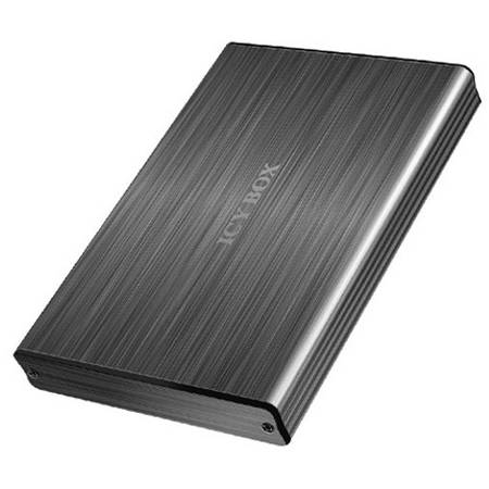 Carcasa externa HDD Icy Box 2.5" SATA pentru 1xUSB 3.0, aluminiu+husa protectie