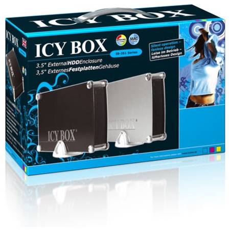 Carcasa externa HDD Icy Box 3.5" SATA pentru 1xUSB 3.0, eSATA, negru