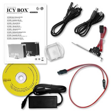 Carcasa externa HDD Icy Box 3.5" SATA pentru 1xUSB 3.0, eSATA, negru