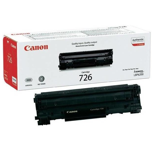 Canon Toner CRG726, Toner Cartridge for LBP6200d (2.100 pgs based ISO/IEC 19752) CR3483B002AA