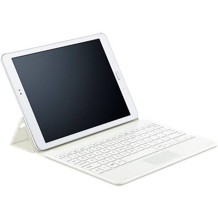 Husa Book Cover cu tastatura bluetooth pentru Samsung Galaxy Tab S2 9.7" White