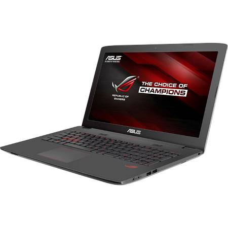Laptop ASUS ROG GL752VW-T4018D, 17.3" FHD, Intel Core i7-6700HQ, up to 3.50 GHz, 32GB, 2TB + 128GB SSD, GeForce GTX 960M 4GB, FreeDos, Black-Grey