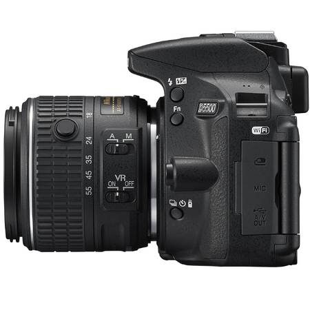 Aparat foto DSLR Nikon D5500, 24,2MP Black + Obiectiv AF-P 18-55mm VR