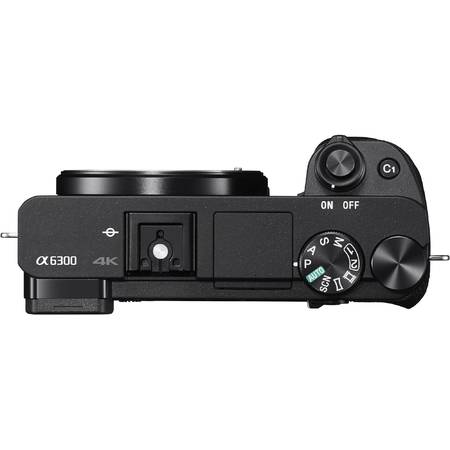 Aparat foto Mirrorless Sony Alpha A6300L 24.3MP, 4K, Wi-Fi NFC, Black + Obiectiv 16-50mm