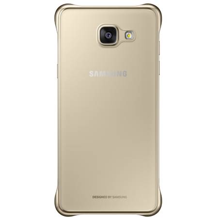 Capac protectie spate Clear Cover Gold pentru Samsung Galaxy A3 (2016)