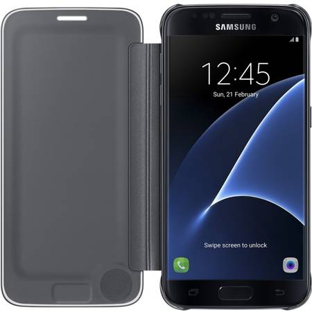 Husa Clear View Cover pentru Samsung Galaxy S7 (G930), EF-ZG930CBEGWW Black