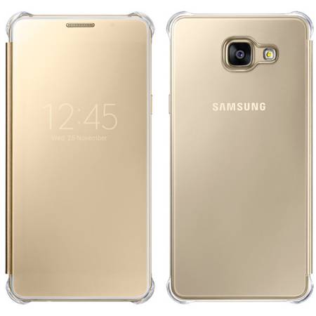 Husa Clear View pentru Samsung Galaxy A5 (2016), EF-ZA510CFEGWW Gold