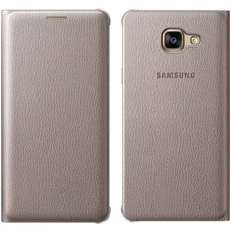 Husa Flip Wallet pentru Samsung Galaxy A5 (2016), EF-WA510PFEGWW Gold