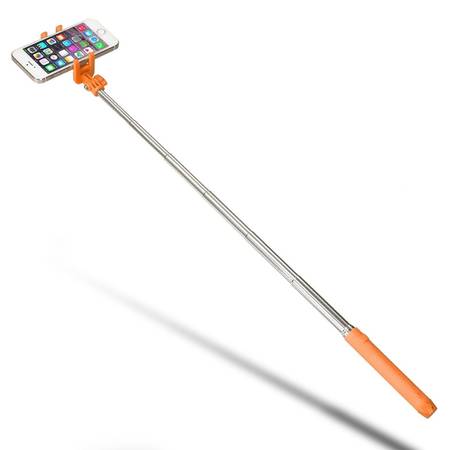 Selfie Stick KitVision Pocket, control actionare shutter pe bluetooth, KVPKBTSSOR Orange