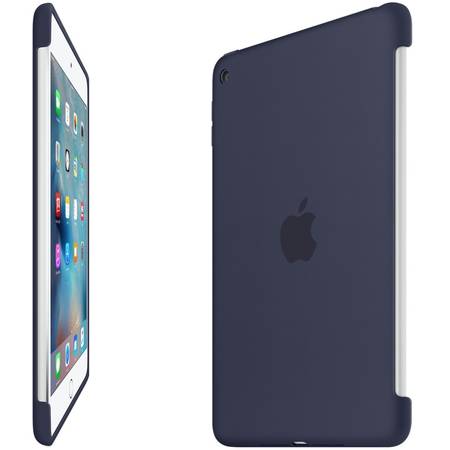 Husa Apple Silicone Case pentru iPad mini 4, MKLM2ZM/A Midnight Blue