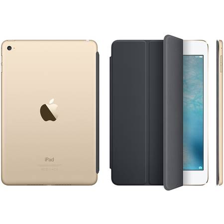 Husa Stand Apple Smart Cover pentru iPad mini 4, MKLV2ZM/A Charcoal Gray