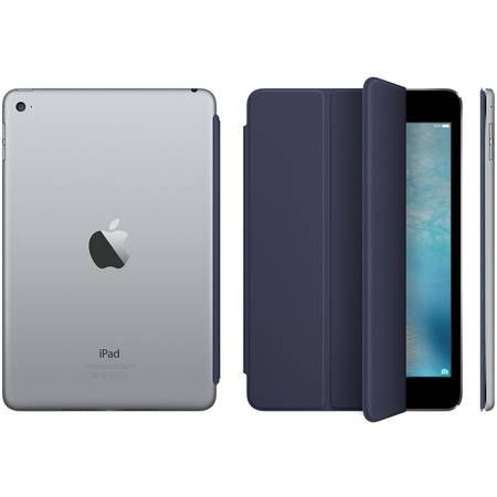 Husa Stand Apple Smart Cover pentru iPad mini 4, MKLX2ZM/A Midnight Blue