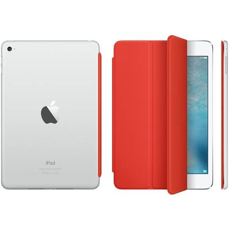 Husa Stand Apple Smart Cover pentru iPad mini 4, MKM22ZM/A Orange