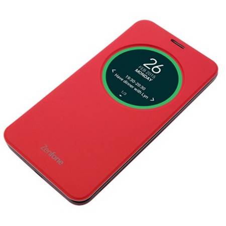 Husa View Flip Cover Red pentru Asus ZenFone 2 Laser ZE500KL, 90AC00G0-BCV003