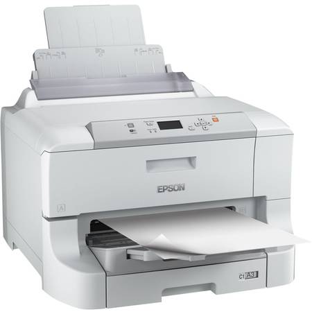 Imprimanta inkjet color Epson Workforce WF-8090DW, Format A3+, Fax, Retea, Wi-Fi, Duplex