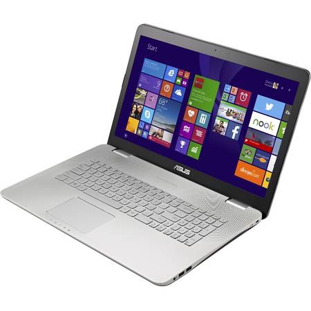 Laptop ASUS N751JK-T7085P, 17.3" FHD IPS, Intel Core i7-4710HQ 6M Cache, up to 3.50 GHz, 8GB, 1TB, GeForce GTX 850M 4GB, Win 8.1 Pro, Grey