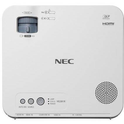 Proiector NEC VE281, DLP, SVGA 800x 600, 2800 lumeni, 3.000:1, Alb