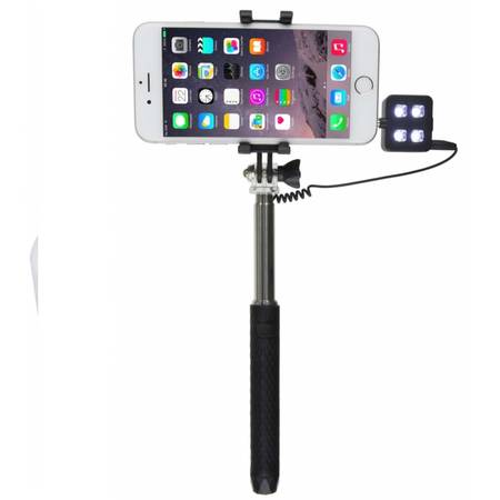 Selfie flash LED pentru smartphone-uri si tablete, Negru