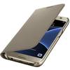 Husa Flip Wallet PU Gold pentru Samsung Galaxy S7 (G930), EF-WG930PFEGWW