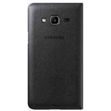 Husa Flip Cover pentru Samsung Galaxy J3, SAMSUNG EF-WJ320PBEGWW, Black
