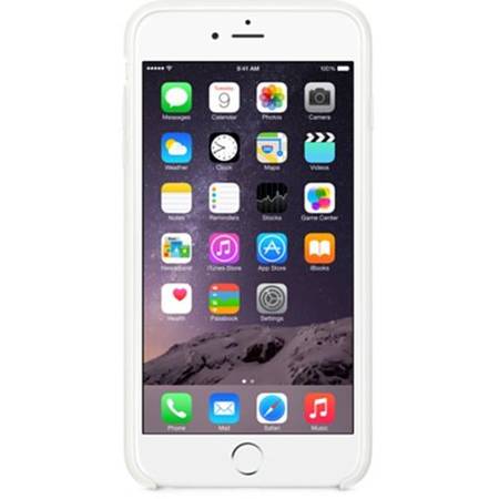 Husa de protectie Apple pentru iPhone 6 Plus, Silicon, White