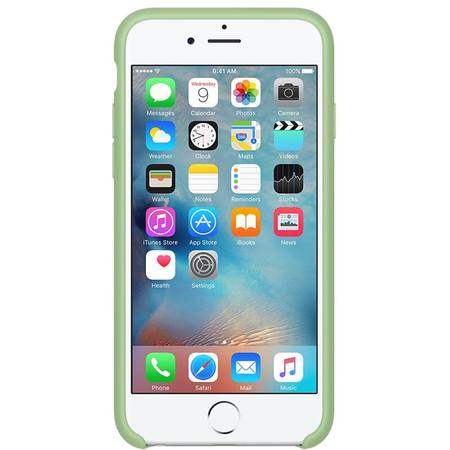Husa de protectie Apple Silicone Case pentru iPhone 6s Plus, Verde