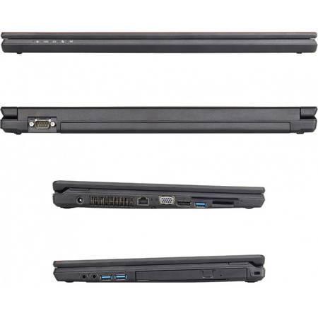 Laptop Fujitsu Lifebook E556, 15.6" FHD, Intel Core i5-6200U, up to 2.80 GHz, 8GB, 256GB SSD, GMA HD 520, FingerPrint Reader, fara OS, Black
