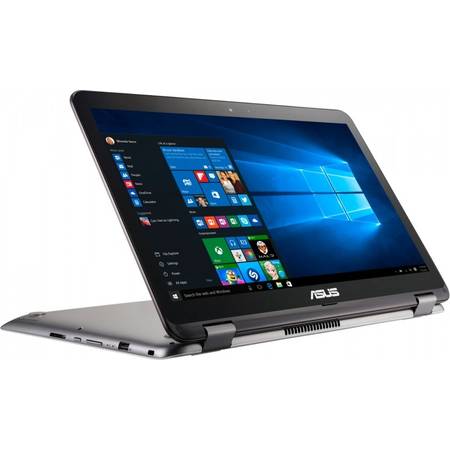 Laptop ASUS VivoBook Flip TP501UA, 15.6" FHD Touch, Intel Core i7-6500U (4M Cache, up to 3.10 GHz), 4GB, 1TB + 128GB SSD, GeForce 940M 2GB, Win 10 Home, Glacier Gray
