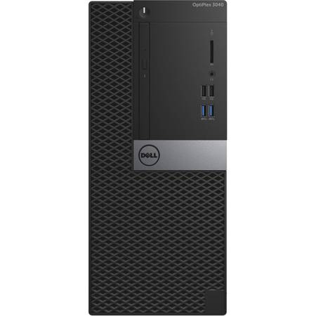 Sistem Desktop Dell OptiPlex 3040 MT, Intel Core i3-6100 Procesor (Dual Core, 3MB, 4T, 3.7GHz, 65W), 4GB 1600MHz DDR3L, 500GB, Mouse-MS116 - Black, Keyboard KB216 Black, windows 7 Pro