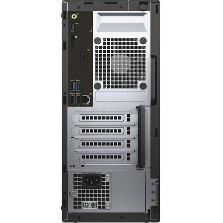 Sistem Desktop Dell OptiPlex 3040 MT, Intel Core i3-6100 Procesor (Dual Core, 3MB, 4T, 3.7GHz, 65W), 4GB 1600MHz DDR3L, 500GB, Mouse-MS116 - Black, Keyboard KB216 Black, windows 7 Pro