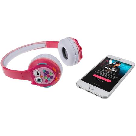 MyDoodle Children – Casca bluetooth stereo cu limitator de sunet pentru protejarea urechilor copiilor, Owl