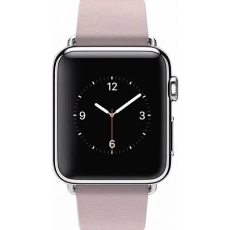Apple Watch 38 MM Carcasa din Otel Inoxidabil si Curea Modern Roz M