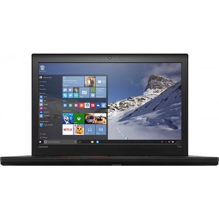 Laptop Lenovo ThinkPad T560, 15.6'' FHD IPS, Intel Core i7-6600U, up to 3.40 GHz, 8GB, 256GB SSD, GMA HD 520, FingerPrint Reader, Win 7 Pro + Win 10 Pro, Black