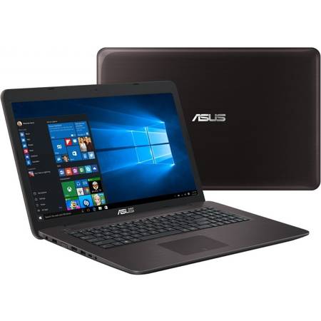 Laptop ASUS 17.3'' F756UX, FHD, Intel Core i5-6200U, 4GB, 2TB + 16GB SSD, GeForce GTX 950M 4GB, FreeDos, Dark Brown