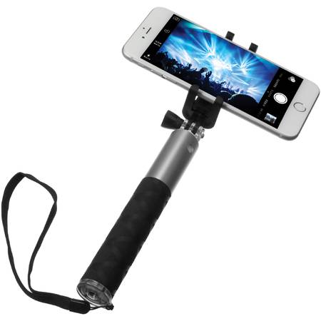 KitVision Selfie Stick extensibil cu control actionare shutter pe bluetooth si suport de telefon, PS21EXWH White
