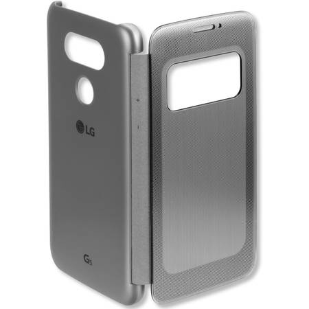 Husa protectie LG Quick Window View pentru LG G5 (H850), CFV-160 Titanium Black